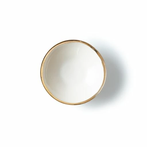 Dessert Bowl With Gold Edge 3 Dessert Bowl With Gold Edge