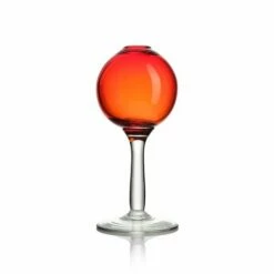 Bauble Bud Vase With Stem - Red