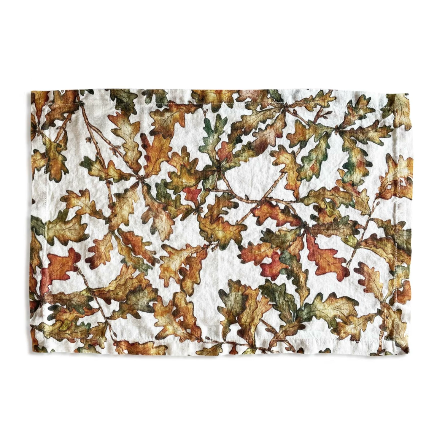 Autumn Leaves Oak Linen Placemat 3 Autumn Leaves Oak Linen Placemat