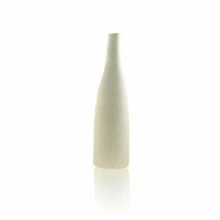 Ceramic Bottle Bud Vase - White