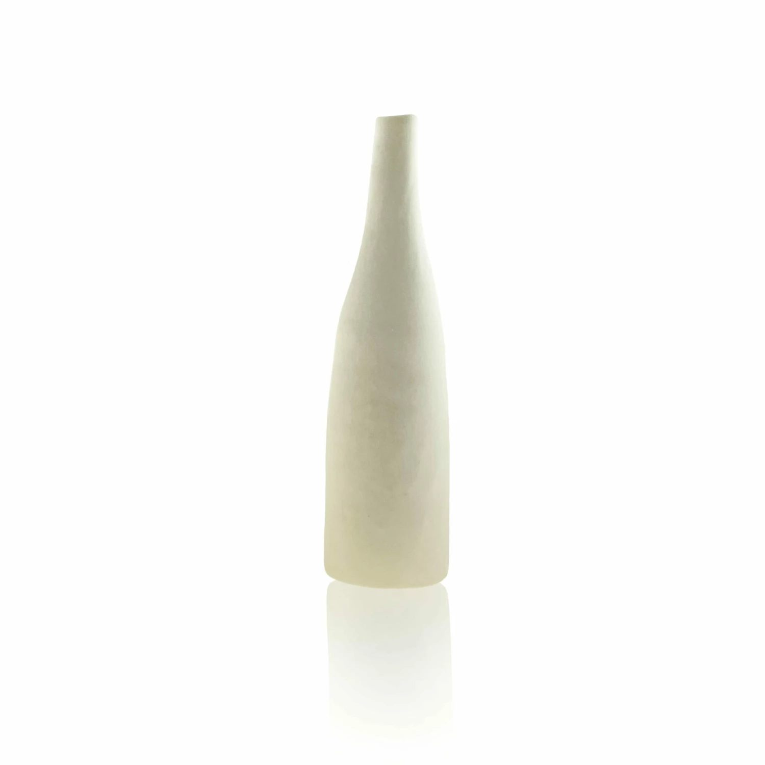 Ceramic Bottle Bud Vase - White 3 Ceramic Bottle Bud Vase - White