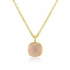 Brooklyn Gold Vermeil & Rose Quartz Necklace