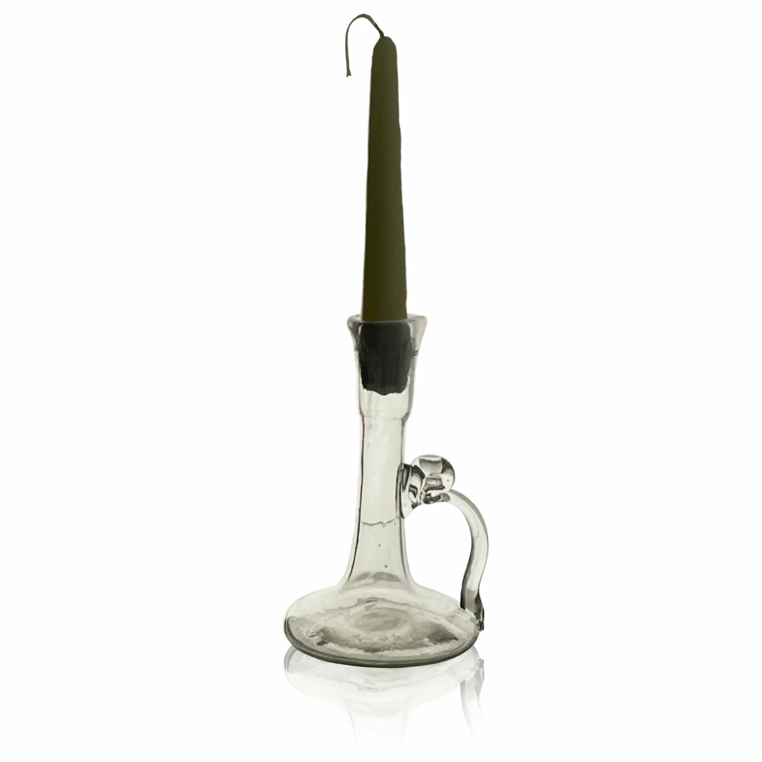 Recycled Candle Holder In Clear 3 Recycled Candle Holder In Clear