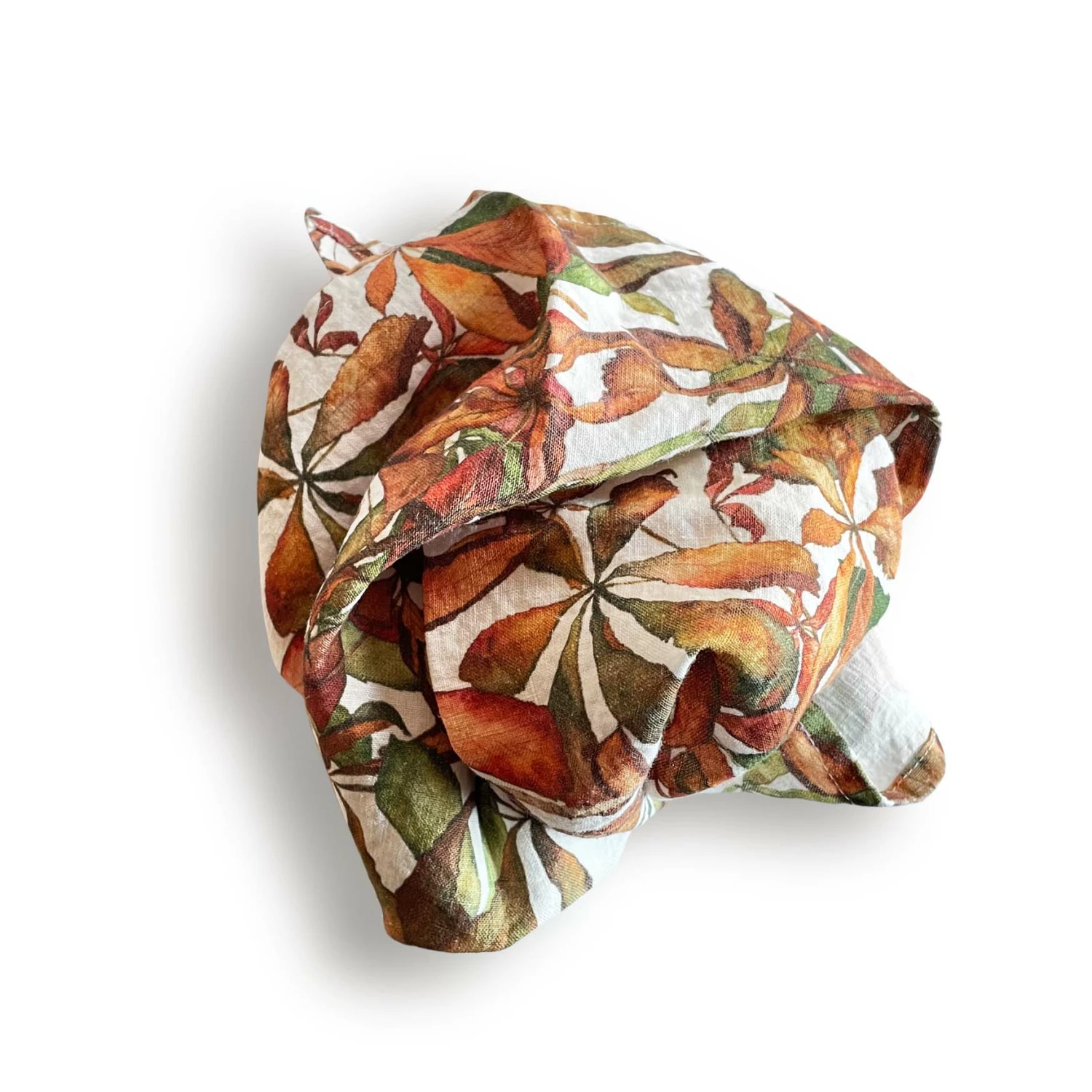 Autumn Leaves Horse Chestnut Linen Napkin 4 Autumn Leaves Horse Chestnut Linen Napkin - Image 2