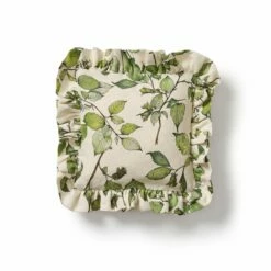 Square Cobnut Frill Cushion