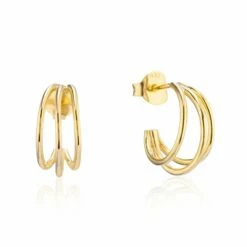 Cordoba Triple Gold Vermeil Hoop Earrings
