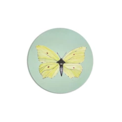 Brimstone Butterfly Coaster - Yellow