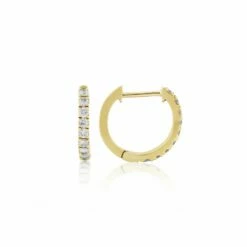 Dovehouse Gold Vermeil & Cubic Zirconia Hoop Earrings