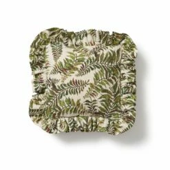 Square Fern Frill Cushion