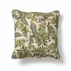 Square Fern Cushion With Piping