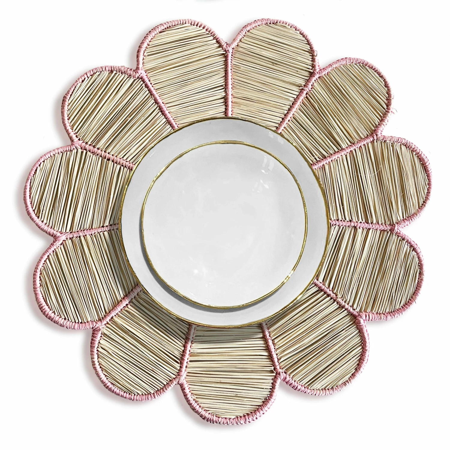 Conchita Woven Placemat - Rose Pink 4 Conchita Woven Placemat - Rose Pink - Image 2