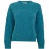 Leslie Brushed Wool Jumper - Azure Blue 2 Leslie Brushed Wool Jumper - Azure Blue -Penguin Random House Sales Store GenevieveSweeneyLeslieBrushedWoolSweaterAzure