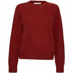 Leslie Brushed Wool Jumper - Red
