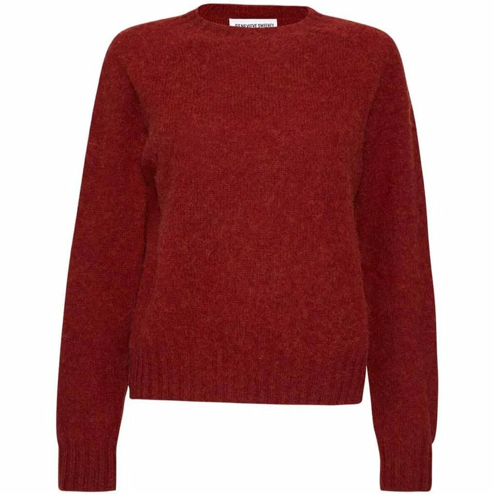 Leslie Brushed Wool Jumper - Red 3 Leslie Brushed Wool Jumper - Red