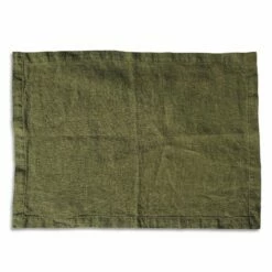 Dark Green Linen Placemat