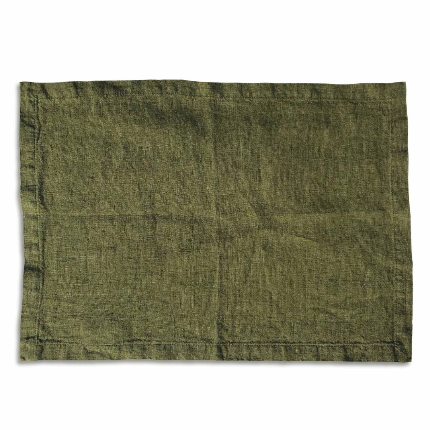 Dark Green Linen Placemat 3 Dark Green Linen Placemat