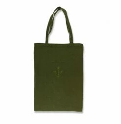 Front Page 57 Embroidered Book Bag In Dark Green