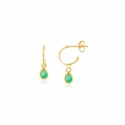 Hampton Emerald & Gold Vermeil Interchangeable Gemstone Drops