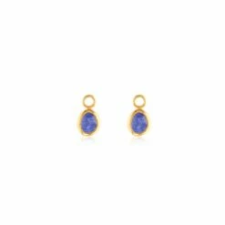 Hampton Sapphire & Gold Vermeil Interchangeable Gemstone Drops 9 Hampton Sapphire & Gold Vermeil Interchangeable Gemstone Drops -Penguin Random House Sales Store Hampton Gold Sapphire Interchangeable Gemstone Drops