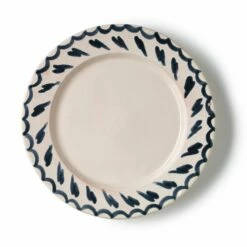 Hand Painted Dinner Plate - Blue
