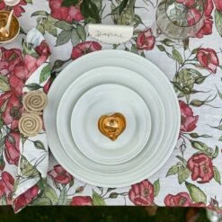 Rosa Rugosa Linen Table Cloth -Penguin Random House Sales Store IMG 6933
