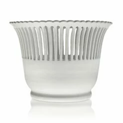 Ceramic Planter With Scalloped Edge