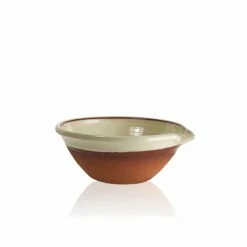 Small Lipped Farmhouse Bowl In White