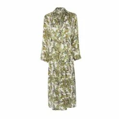 Silk Robe In Fern