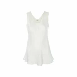 Front Page 53 Silk Camisole Top In Plain White