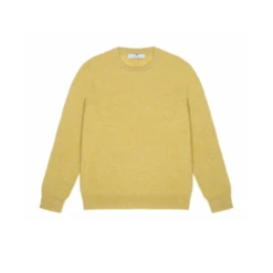 Mens Round Neck Jumper In Yellow