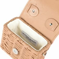 Micro Babing Bag In Camel 9 Micro Babing Bag In Camel -Penguin Random House Sales Store MicroBabing Camel Interior WickerWings WickerBag WickerHandbag