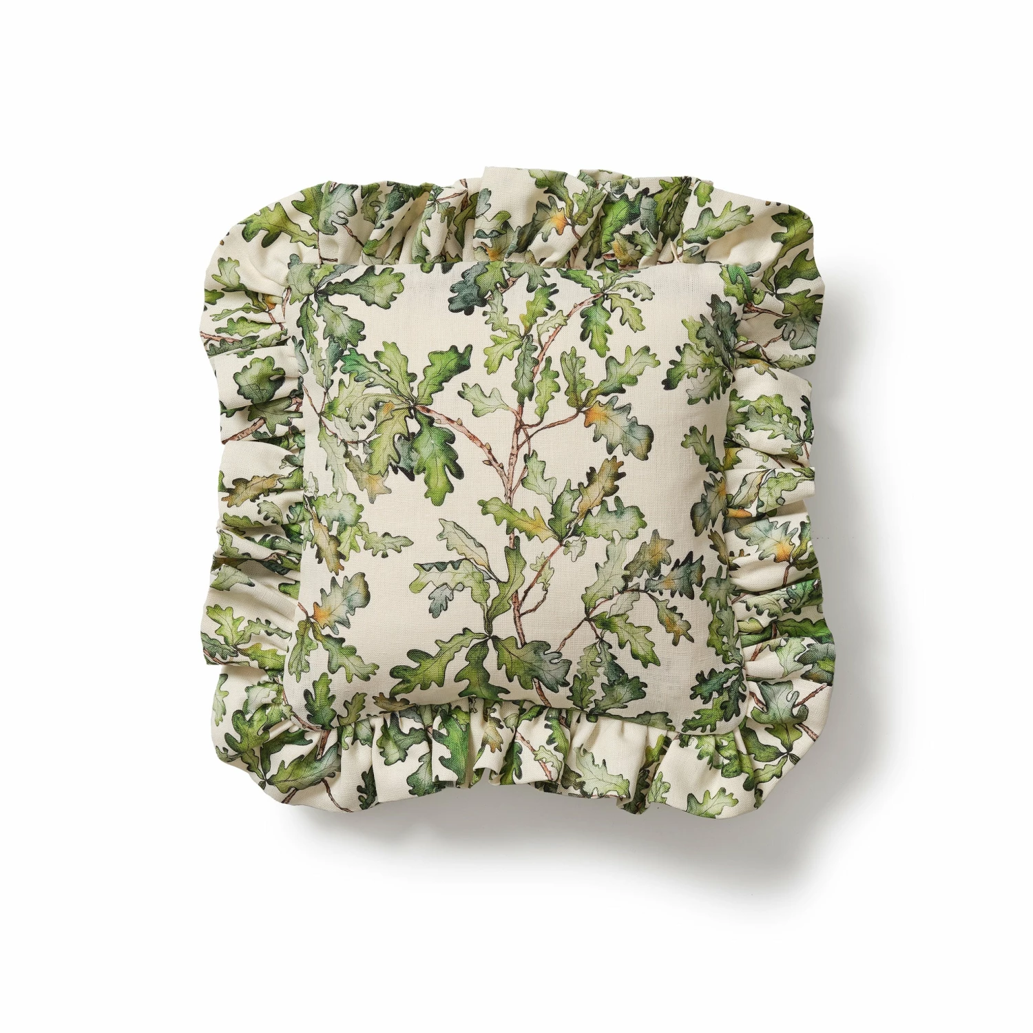 Square Oak Leaf Frill Cushion 3 Square Oak Leaf Frill Cushion