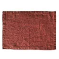 Orange Rust Linen Placemat