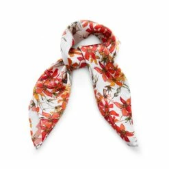 Silk Head Scarf In Wild Rose