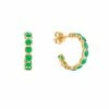 Ortigia Chrysoprase & Gold Vermeil Hoop Earrings -Penguin Random House Sales Store Ortigia Chrysoprase Hoop Earrings