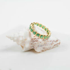 Ortigia Chrysoprase Gold Vermeil Ring - Small -Penguin Random House Sales Store Ortigia Gold Ring Chrysoprase