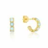 Ortigia Mini Blue Topaz & Gold Vermeil Hoop Earrings -Penguin Random House Sales Store Ortigia Blue Topaz mini Hoop Earrings