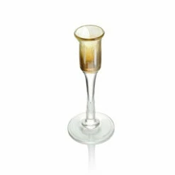 Glass Candlestick With Gold -Penguin Random House Sales Store PC2JXwiM