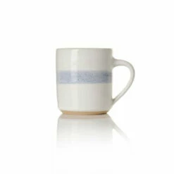 Cylindrical Mug With Blue Stripe