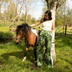 Silk Trousers In Rivermint With Stripe -Penguin Random House Sales Store RMtrousers