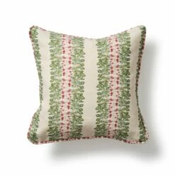 Square Radish Stripe (Med) Cushion With Piping