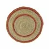 Pink/Orange & Neutral Hand Woven Straw Placemat -Penguin Random House Sales Store Redringedmat