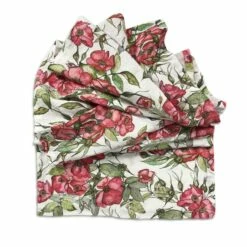 Rosa Rugosa Linen Table Runner