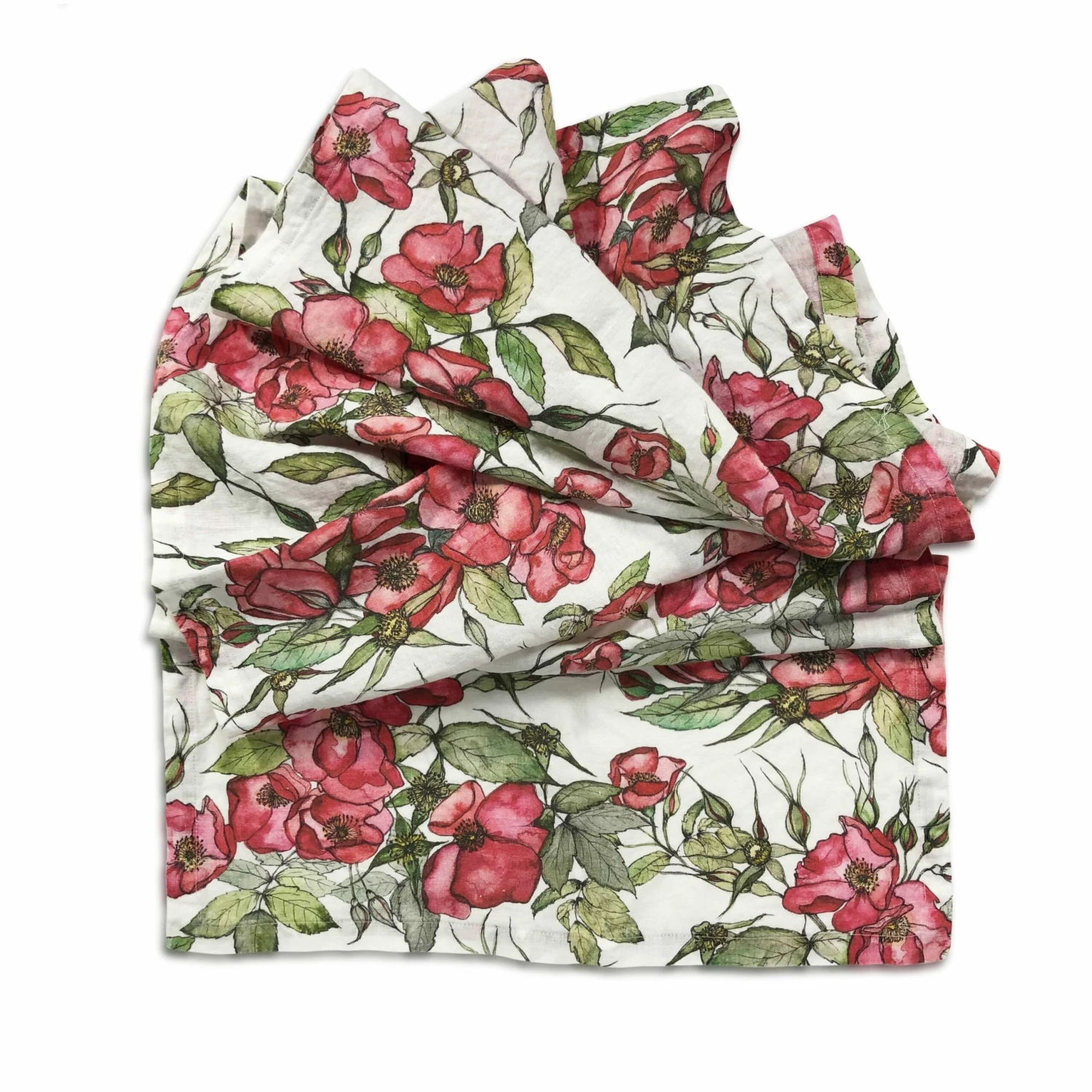 Rosa Rugosa Linen Table Runner 3 Rosa Rugosa Linen Table Runner