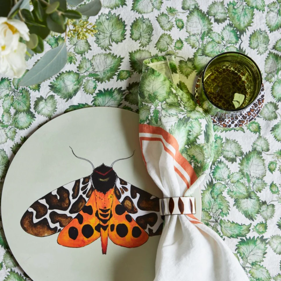 Tiger Moth & Stinging Nettle Table Cloth 4 Tiger Moth & Stinging Nettle Table Cloth - Image 2