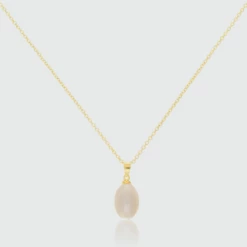 Gloucester White Freshwater Pearl & Gold Vermeil Pendant