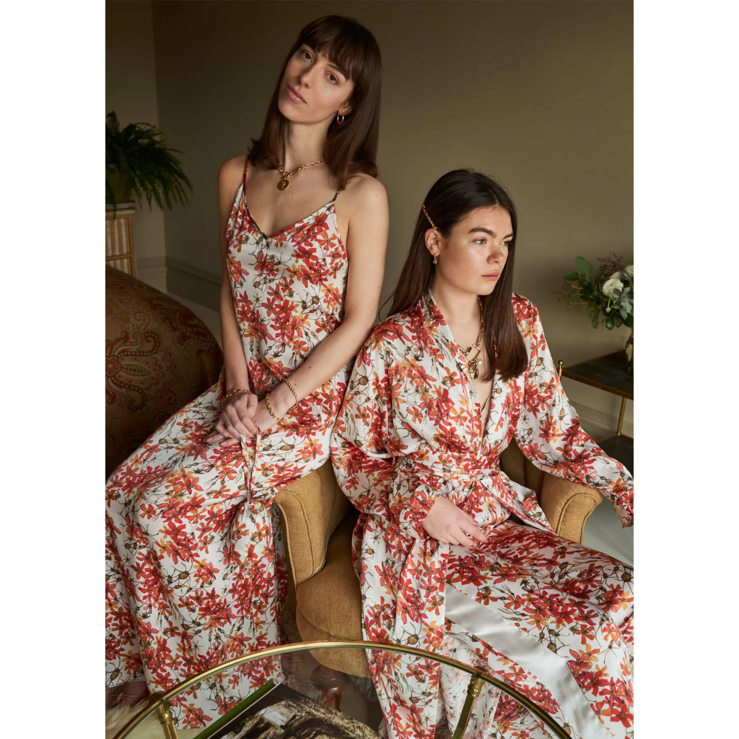 Silk Robe In Wild Rose 6 Silk Robe In Wild Rose - Image 4