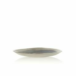 Hand Made Dessert Plate With Painted Light Blue Centre 5 Hand Made Dessert Plate With Painted Light Blue Centre -Penguin Random House Sales Store Smallltblueplateside010921v1