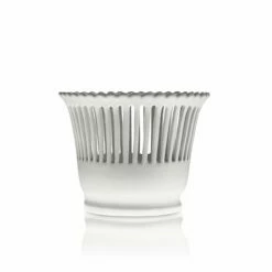 Ceramic Planter With Scalloped Edge -Penguin Random House Sales Store Smallslottedvaseside080322v1