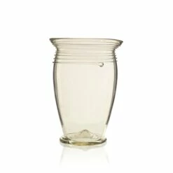 Spiral Line Glass Vase In Smoke